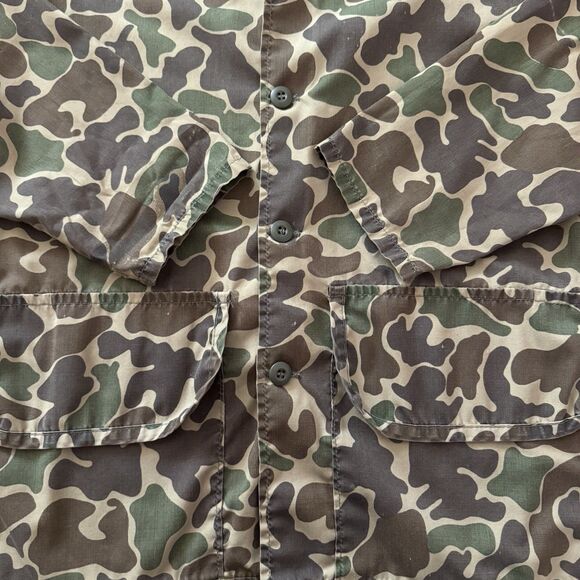 Vintage Saf-T-Bak Duck Camo Hunting Shirt Made in USA Size L Workwear - Picture 4 of 10